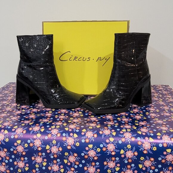 Circus by Sam Edelman Shoes - CIRCUS NY by SAM EDELMAN  CROC EMBOSSED ANKLE BOOTS NWOT